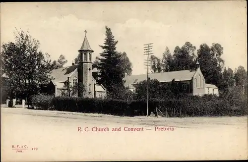 Ak Pretoria Südafrika, R.C. Church and Convent