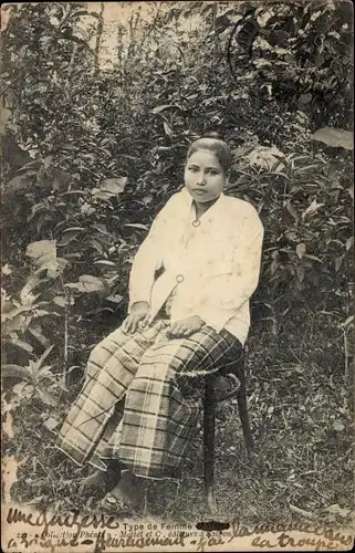 Ak Saigon Cochinchine Vietnam, Type de Femme Malaise
