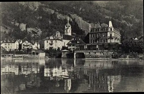 Ak Vitznau Kanton Luzern, Hotel Rigi-Bahn