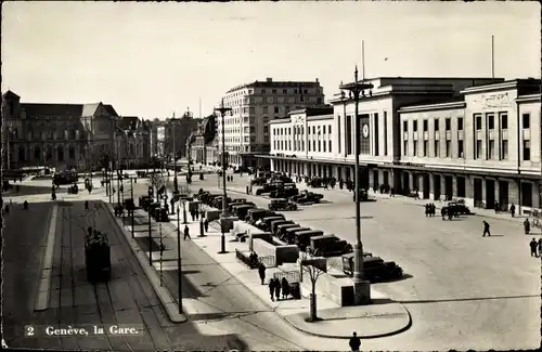 Ak Genève Genf Schweiz, La Gare