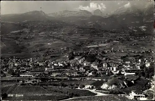 Ak Sierre Kanton Wallis, Totalansicht