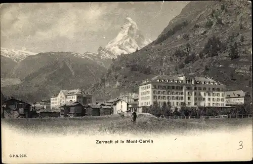 Ak Zermatt Kanton Wallis Schweiz, Le Mont Cervin