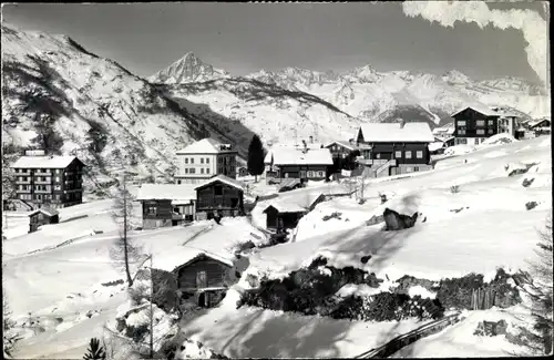 Ak Grächen Ried Kanton Wallis, Bietschhorn, Jungfrau, Nesthorn, Aletschhorn