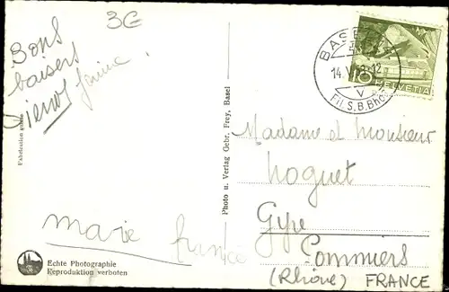 Ak Basel Bâle Stadt Schweiz, Bundesbahnhof