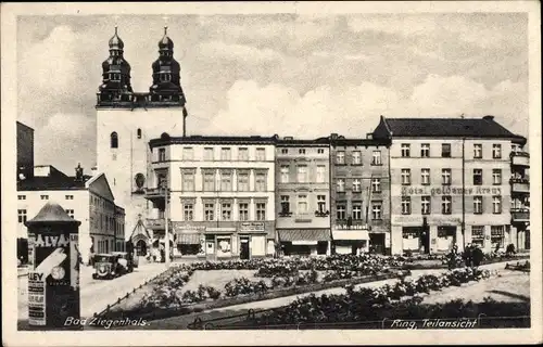 Ak Głuchołazy Zdrój Bad Ziegenhals Schlesien, Ring, Rynek, Teilansicht