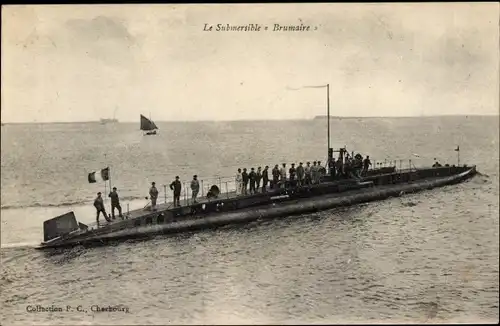 Ak Le Submersible Brumaire, Sous Marin, Französisches U-Boot