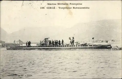 Ak Torpilleur Submersible Circé, Sous Marin, Marine Militaire Francaise, französisches U-Boot