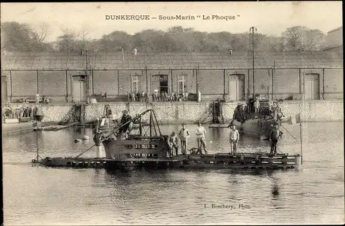 Ak Sous Marin Le Phoque, Dunkerque, französisches U-Boot