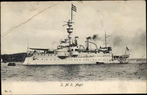 Ak Deutsches Kriegsschiff SMS Aegir, Kaiserliche Marine