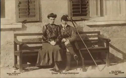 Ak Kronprinz Wilhelm von Preußen, Kronprinzessin Cecilie von Preußen