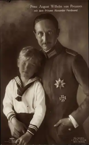 Ak August Wilhelm Prinz von Preußen, Prinz Alexander Ferdinand