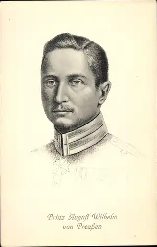 Künstler Ak Prinz August Wilhelm von Preußen, Portrait