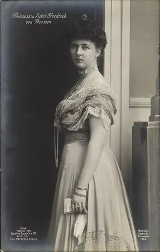 Ak Prinzessin Eitel Friedrich von Preußen, Sophie Charlotte von Oldenburg, Liersch 1879