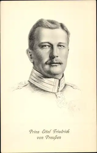 Künstler Ak Eitel Friedrich Prinz von Preußen, Portrait