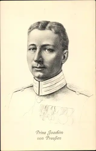 Künstler Ak Prinz Joachim von Preußen, Portrait