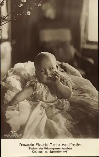 Ak Prinzessin Victoria Marina von Preußen, Tochter des Prinzenpaares Adalbert