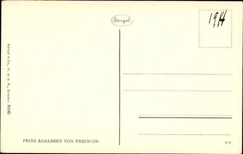 Künstler Ak Prinz Adalbert von Preußen, Portrait