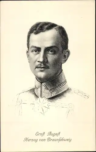 Künstler Ak Herzog Ernst August von Braunschweig, Portrait