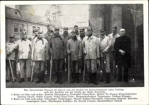 Ak 66. Generalversammlung der Deutschen Katholiken Dortmund 1927, Nuntius Pacelli, Bischof Klein