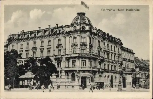 Ak Karlsruhe in Baden, Germania Hotel