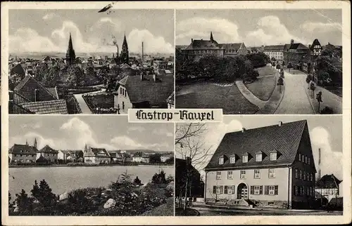 Ak Castrop Rauxel im Ruhrgebiet, Ortsansichten, Fluss, Gasthaus