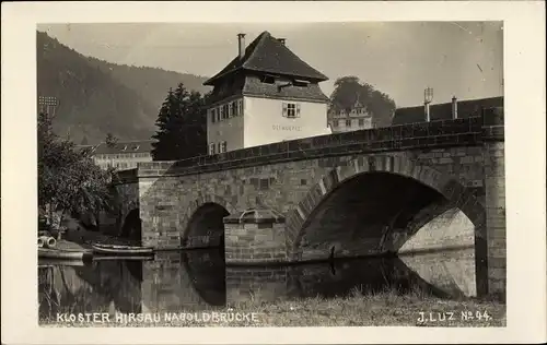 Ak Hirsau Calw im Schwarzwald, Kloster Hirsau, Nagoldbrücke