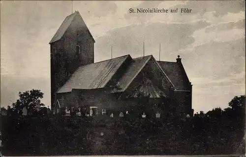 Ak Insel Föhr Nordfriesland, St. Nicolaikirche