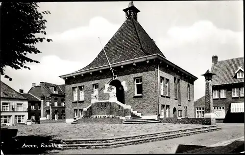 Ak Arcen Venlo Limburg Niederlande, Raadhuis