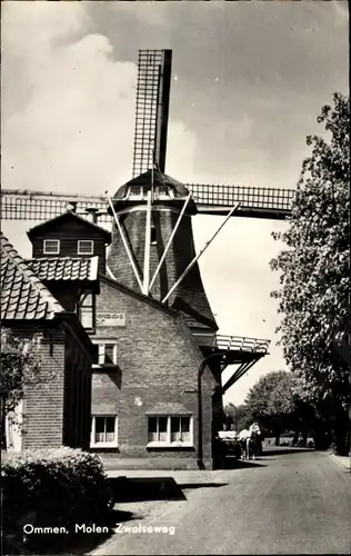 Ak Ommen Overijssel Niederlande, Molen Zwolseweg