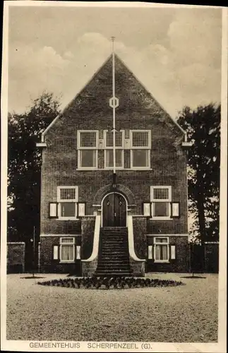 Ak Scherpenzeel Gelderland, Gemeentehuis