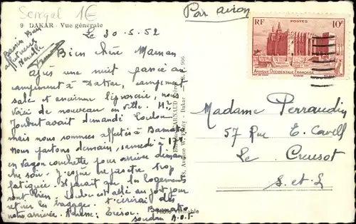 Ak Dakar Senegal, Gesamtansicht