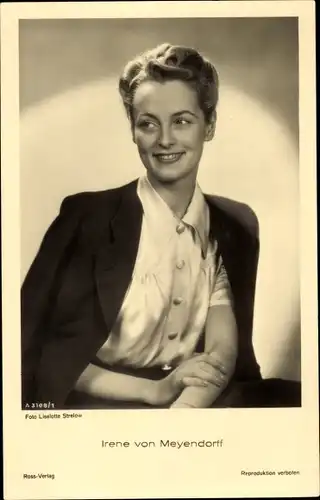 Ak Schauspielerin Irene von Meyendorff, Portrait, Ross A 3108 1