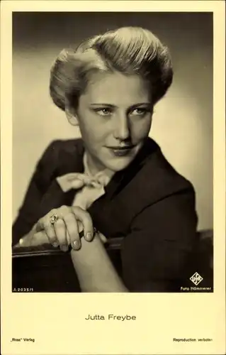 Ak Schauspielerin Jutta Freybe, Portrait