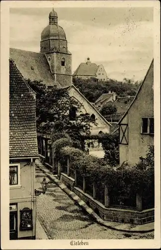 Ak Lutherstadt Eisleben, Teilansicht, Turm