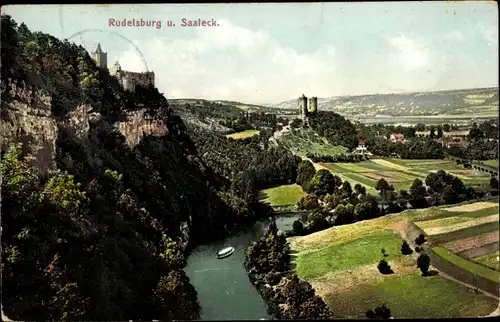 Ak Bad Kösen Naumburg an der Saale, Rudelsburg, Saaleck