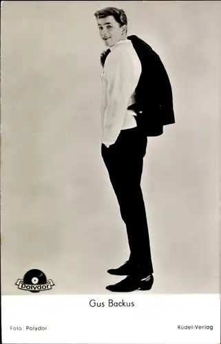 Ak Sänger Gus Backus, Polydor-Schallplatten