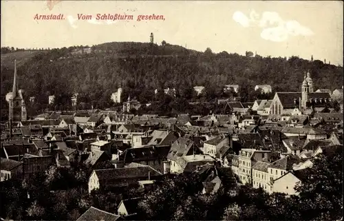 Ak Arnstadt in Thüringen, Panorama, Blick vom Schlossturm