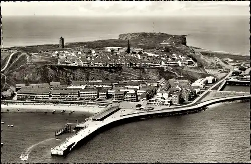 Ak Nordseeinsel Helgoland, Fliegeraufnahme der Insel