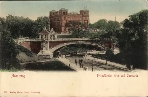 Ak Hamburg Mitte St. Pauli, Seewarte, Helgoländer Weg
