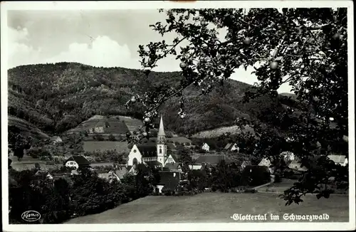 Ak Glottertal im Schwarzwald, Panorama, Kirche