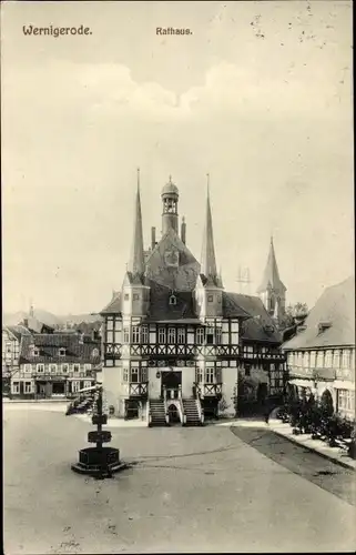 Ak Wernigerode im Harz, Rathaus