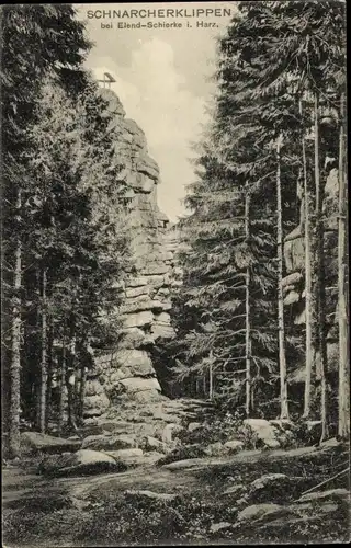 Ak Schierke Wernigerode im Harz, Schnarcherklippen