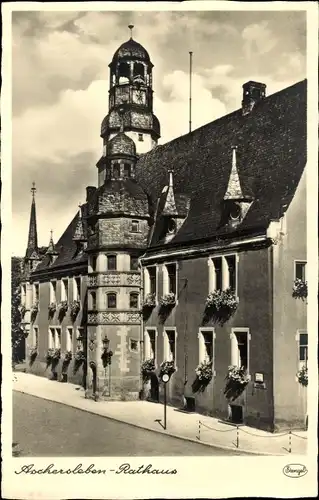 Ak Aschersleben im Salzlandkreis, Rathaus