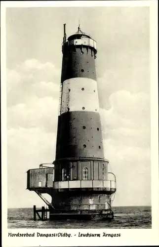 Ak Dangast Varel am Jadebusen, Leuchtturm Arngast