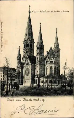 Ak Berlin Charlottenburg, Kaiser Wilhelm-Gedächtniskirche