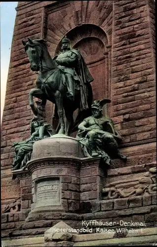 Ak Steinthaleben Kyffhäuserland in Thüringen, Kyffhäuser, Kaiser Wilhelm Denkmal