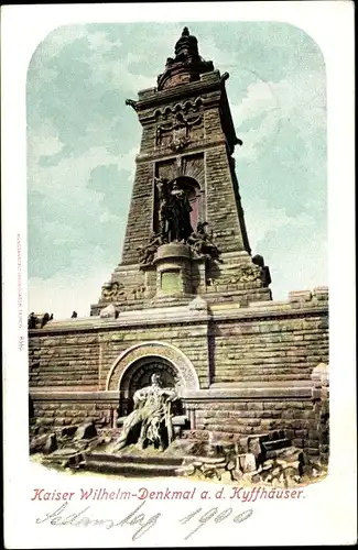 Ak Steinthaleben Kyffhäuserland in Thüringen, Kyffhäuser, Kaiser Wilhelm Denkmal