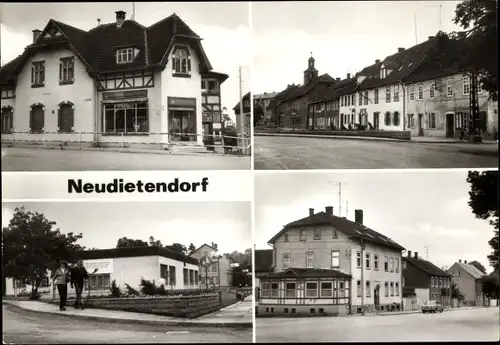 Ak Neudietendorf in Thüringen, An der Gothaer Straße, An der Arnstädter Straße