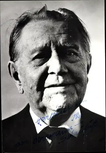 Ak Schauspieler Hans Hermann Schaufuß, Portrait, Autogramm