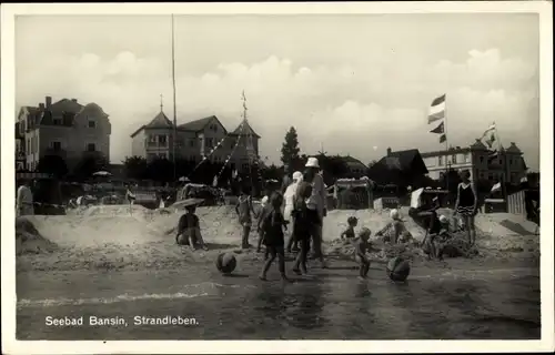 Ak Ostseebad Bansin Heringsdorf auf Usedom, Strandleben